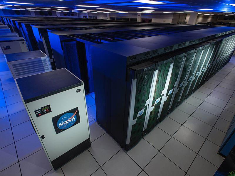 A large supercomputer fills a room