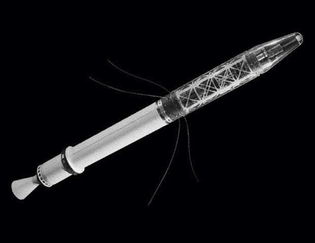 Explorer 1 Model With Cutaway Showing Science Components