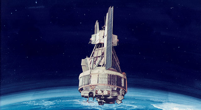Artist's concept of one of the Nimbus satellites (image credit: NASA)